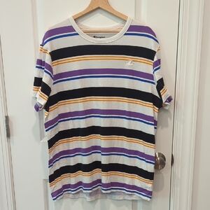Champion Multicolor Striped Short Sleeve Tee